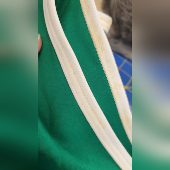 Vintage 1980s Tank Top 100% Polyester Kelly Green XL - Picture 5 of 6